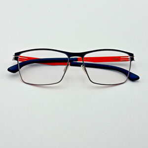 ic! Berlin Eyeglasses Frame Stuart L. IC5059 086 Blue Rectangle 55-15-145mm New